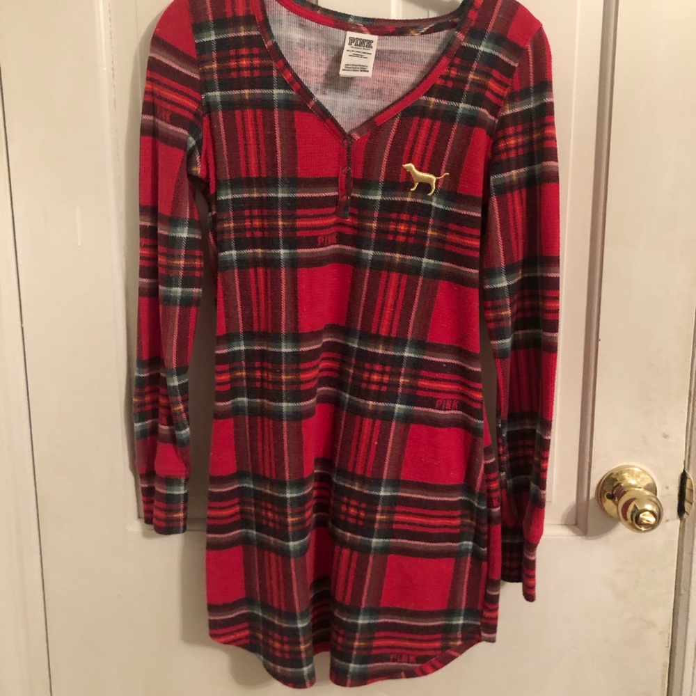PINK Victoria’s Secret Red Plaid Sleep Dress